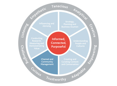 Profession Map Image highlighting the Channel and Community Management section of the map.