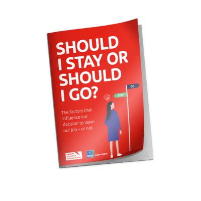 Image of the cover of the report with the words 'Should I Stay or Should I Go?