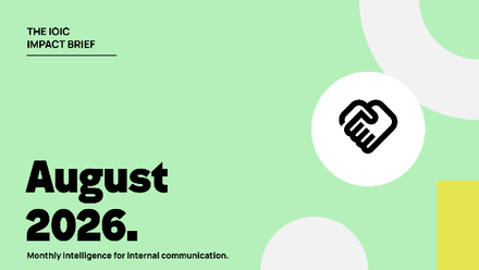 Green background with text The IOIC Impact Brief August 2026