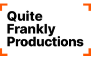 QuiteFranklyProductions_RGB_blackname_orangecorners_on_transparent_TIGHTENED BORDERS.png