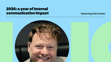 Podcast graphic featuring Colin Archer. "2026: a year of internal communication impact.